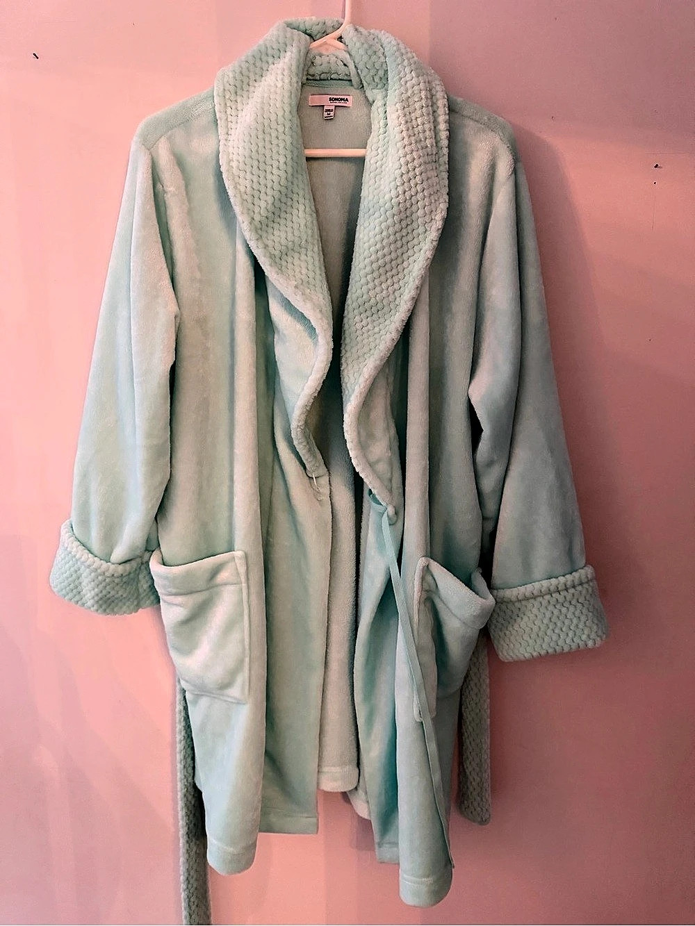 Sonoma Plush Robe in Turquoise Size Medium New without tags